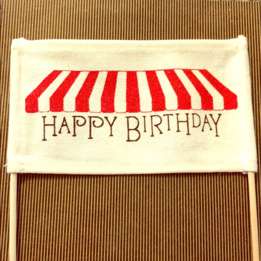 Happy birthday fabric cake banner
